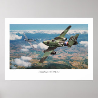 Aviation Art Poster "Messerschmitt Me 262"