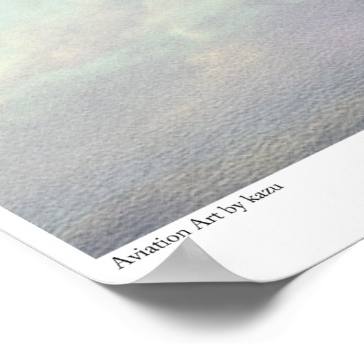 Aviation Art Poster " Mitsubishi A6M Zero " (Ecke)