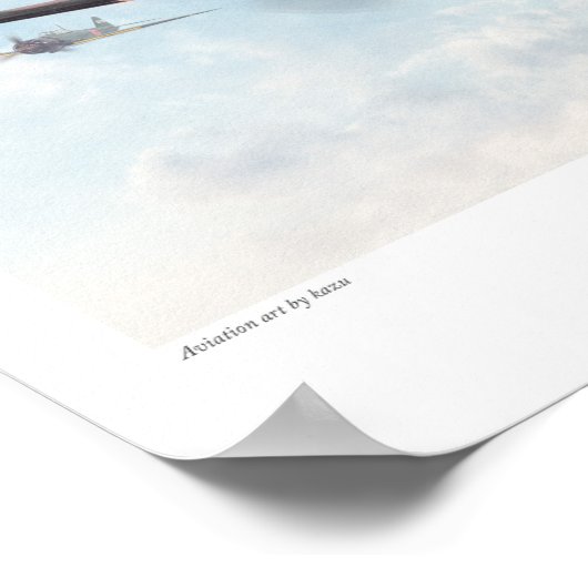 Aviation Art Poster "Mitsubishi A6M Zero" (Ecke)