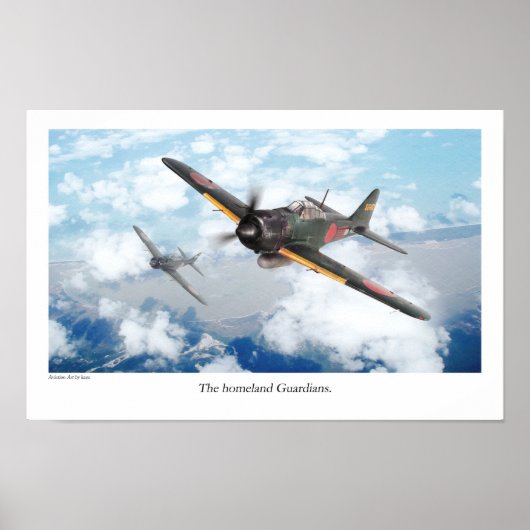 Aviation Art Poster "Mitsubishi A6M Zero" (Vorne)