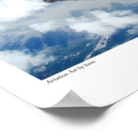 Aviation Art Poster "Mitsubishi A6M Zero" (Ecke)