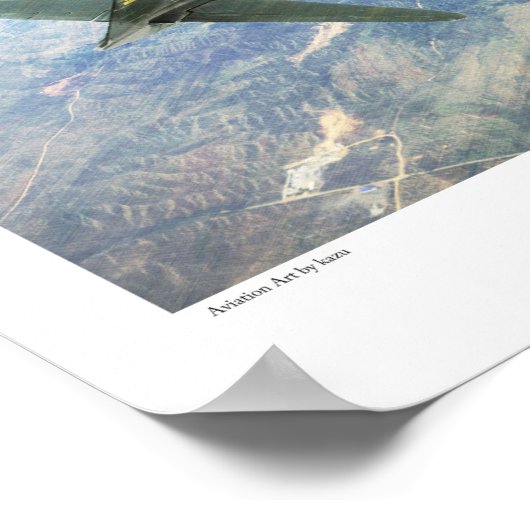 Aviation Art Poster "Mitsubishi A6M Zero" (Ecke)