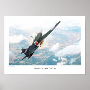 Aviation Art Poster "Mitsubishi A7M Reppū"