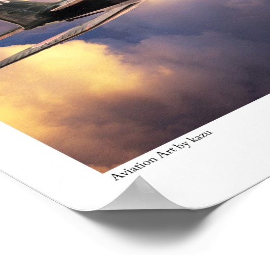 Aviation Art Poster "Mitsubishi A7M Reppu "sam" (Ecke)