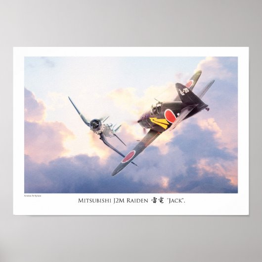Aviation Art Poster "Mitsubishi J2M Raiden "Jack" (Vorne)