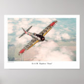 Aviation Art Poster "Nakajima Ki-43 隼 Oscar" (Vorne)