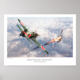 Aviation Art Poster "Nakajima Ki-84疾 風 "Frank"