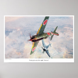 Aviation Art Poster " Nakajima Ki-84"Frank"