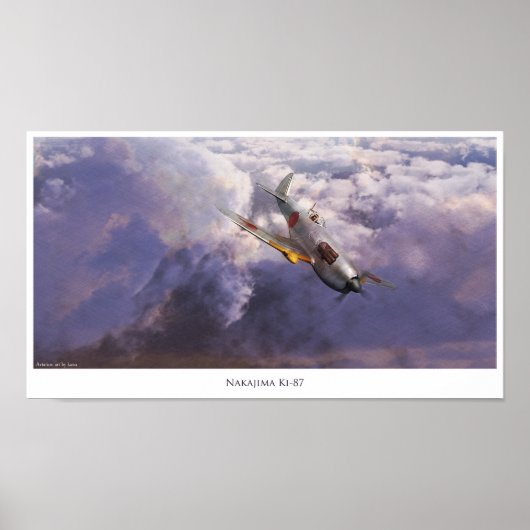 Aviation Art Poster "Nakajima Ki-87" (Vorne)
