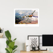 Aviation Art Poster "P51-B Mustang" (Heimbüro)