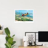 Aviation Art Poster "P-40 Kittyhawk" (Heimbüro)