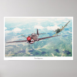 Aviation Art Poster "P-40 Warhawk"