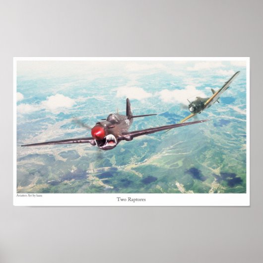 Aviation Art Poster "P-40 Warhawk" (Vorne)