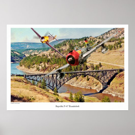 Aviation Art Poster "P-47 Thunderbolt" (Vorne)