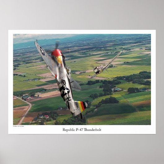 Aviation Art Poster "P-47 Thunderbolt" (Vorne)