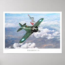 Aviation Art Poster "Polikarpov I-16"