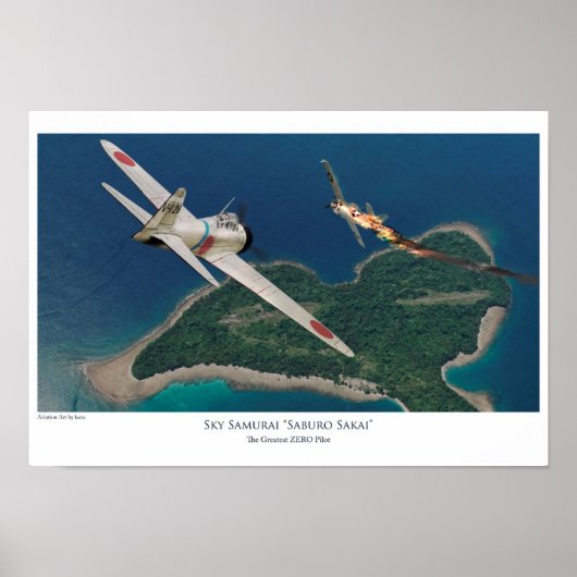 Aviation Art Poster "Saburo Sakai" (Vorne)