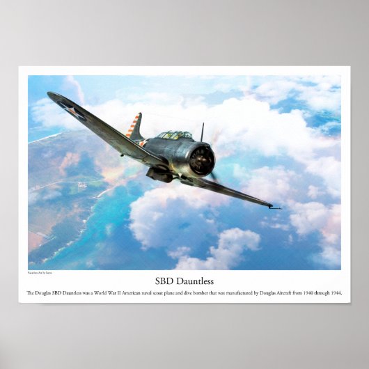 Aviation Art Poster "SBD Dauntless" (Vorne)