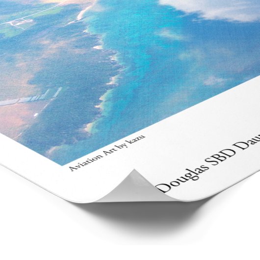 Aviation Art Poster "SBD Dauntless" (Ecke)