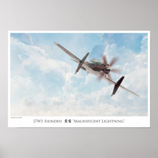 Aviation art Poster "SHINDEN" (Vorne)