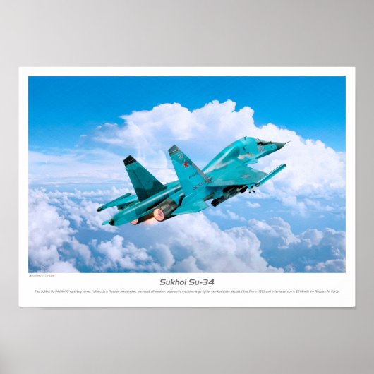 Aviation Art Poster "Su-34 Fullback" (Vorne)