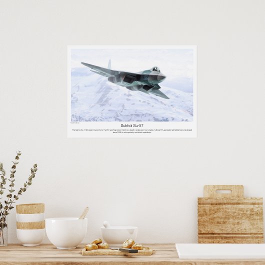 Aviation Art Poster "Su-57" (Küche)