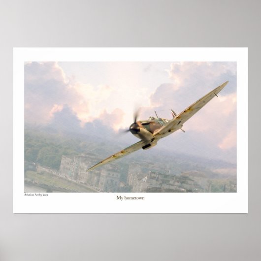 Aviation Art Poster "Supermarine Spitfire" (Vorne)