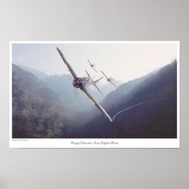 Aviation Art Poster "Winged Samurai - Zero Fighter