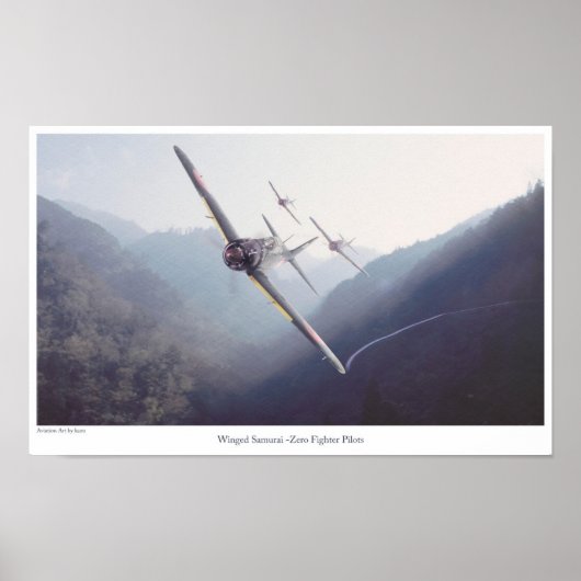 Aviation Art Poster "Winged Samurai - Zero Fighter (Vorne)