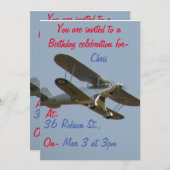 Aviation Art, Scale RC Modell vorbeifliegen. Einladung (Vorne/Hinten)