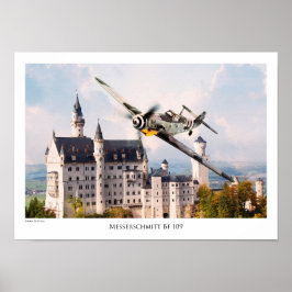 Aviation Art T - Shirt "Messerschmitt Bf 109" Poster