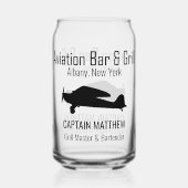 Aviation Bar & Grill Bierbrillen Dosenglas (Rückseite)