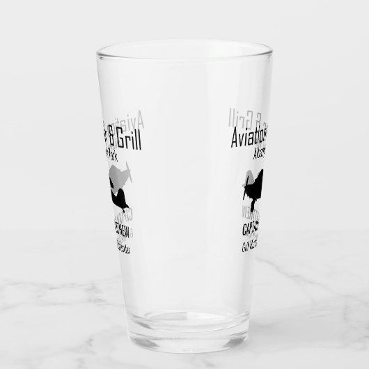 Aviation Bar & Grill Bierbrillen Glas (Links)