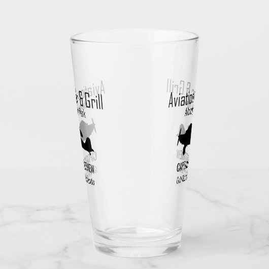 Aviation Bar & Grill Bierbrillen Glas (Rechts)
