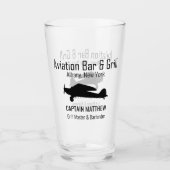 Aviation Bar & Grill Bierbrillen Glas (Vorderseite)