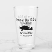 Aviation Bar & Grill Bierbrillen Glas (Rückseite)