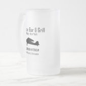 Aviation Bar & Grill Bierbrillen Mattglas Bierglas (Vorderseite Links)