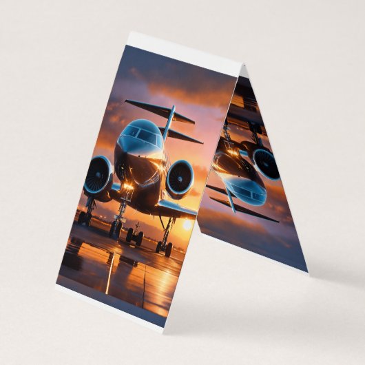 "Aviation Beruflich Business Card" Visitenkarten (Rückseite)