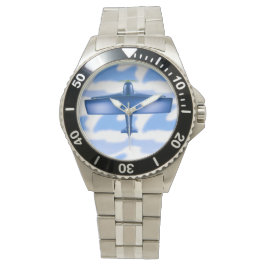 Aviation Blue Flugzeug eWatch Armbanduhr