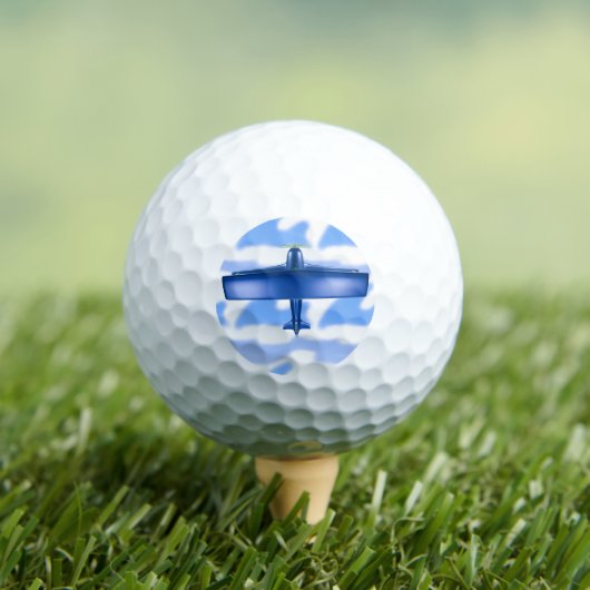 Aviation Blue Flugzeug Golf Ball (Insitu T-Shirt)