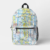 Aviation Chart Bedruckter Rucksack (Vorderseite)