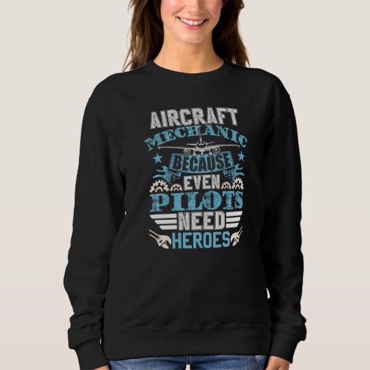Aviation Engineer Airplane Aircraft Mechanic Sweatshirt (Vorderseite)