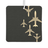 Aviation Gold Airplanes Air Freshener Autolufterfrischer (Rückseite)
