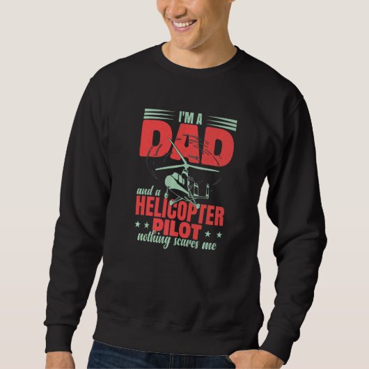 Aviation Helicopter Men Pilot Dad   Sweatshirt (Vorderseite)
