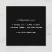 Aviation Jet Logo - Imitate Gold Foil Business Car Quadratische Visitenkarte (Rückseite)