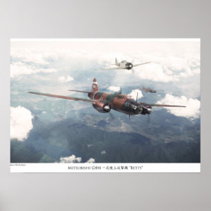 Aviation-Kunstposter "Mitsubishi G4M Betty" Poster