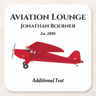 Aviation Lounge Vintage Airplane Paper Untersetzer
