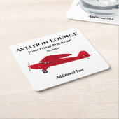 Aviation Lounge Vintage Flugzeug Papier Untersetze Rechteckiger Pappuntersetzer (angewinkelt)