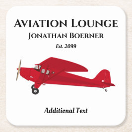 Aviation Lounge Vintage Flugzeug Papier Untersetze Rechteckiger Pappuntersetzer
