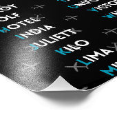 Aviation NATO Phonetic Alphabet Airplane Simple Fotodruck (Ecke)